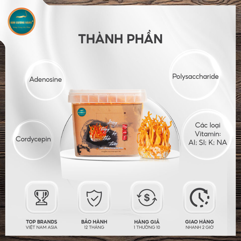 Đông trùng hạ thảo tươi Kim Cương Vàng