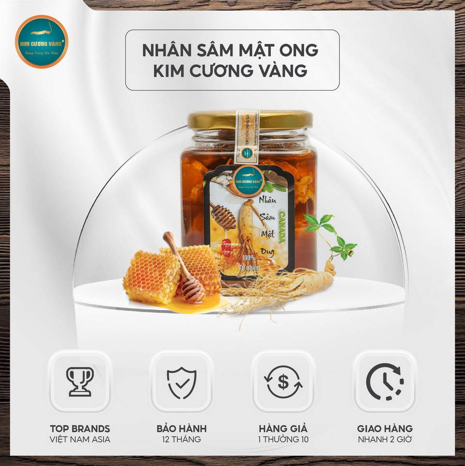 Nhân Sâm Mật ong Canada Kim Cương Vàng