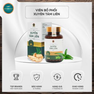 Viên uống bổ phổi xuyên tâm liên đông trùng hạ thảo Kim Cương Vàng
